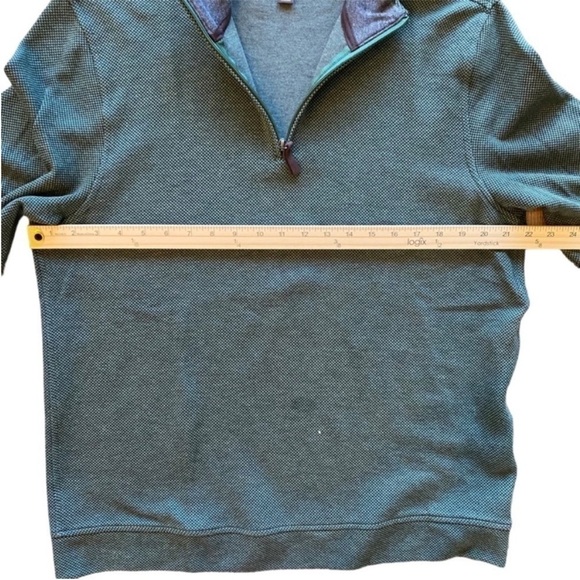 Green Quarter-Zip Sweater Large - Picture 7 of 8